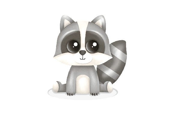 A Cute Raccoon, Watercolor Asset for Crafts and Kids Projects