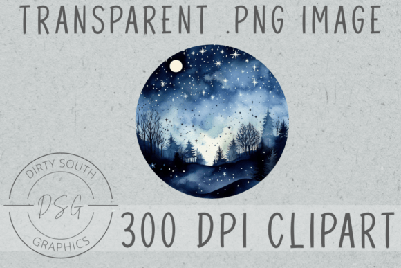 A Designer’s Take on the Watercolor Forest Night Circle Round