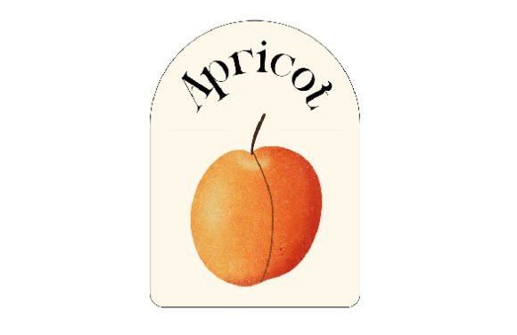 A Handcrafted Apricot Label for Kitchen & Crafts Merchants
