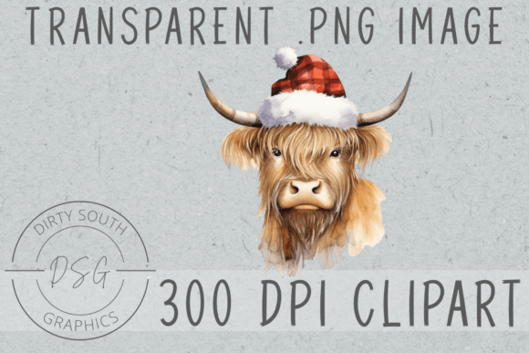 A Highland Cow Graphic for Winter-themed Illustrations