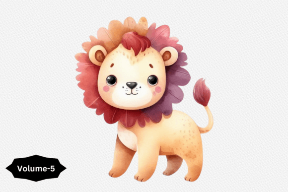 A Lion's Roar: Watercolor Clipart for Brand Graphics