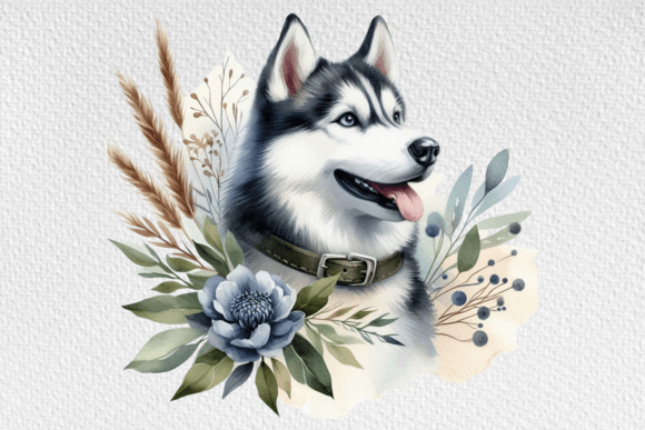 A Practical Review of Watercolor Husky Dog Clipart for Embroidery