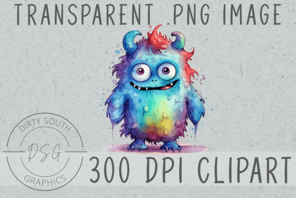 A Seller's Review: Cute Watercolor Monster Graphics