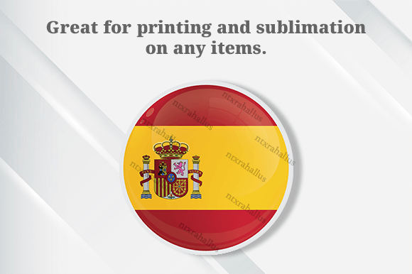 A Spain Round Icon PNG File as a Versatile Graphic Design Asset