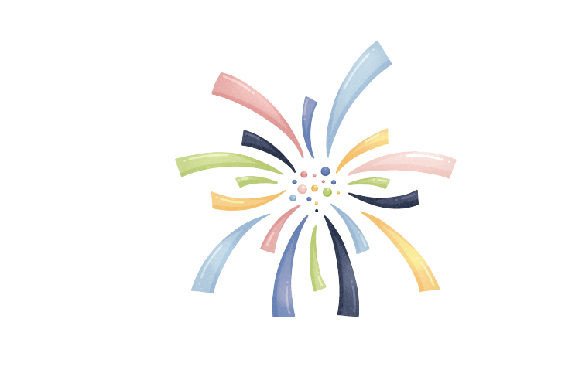 A Watercolor Fireworks Design for Handmade Celebrations