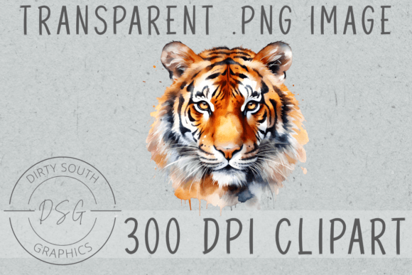 Crafting with Elegant Watercolor Tiger Graphics