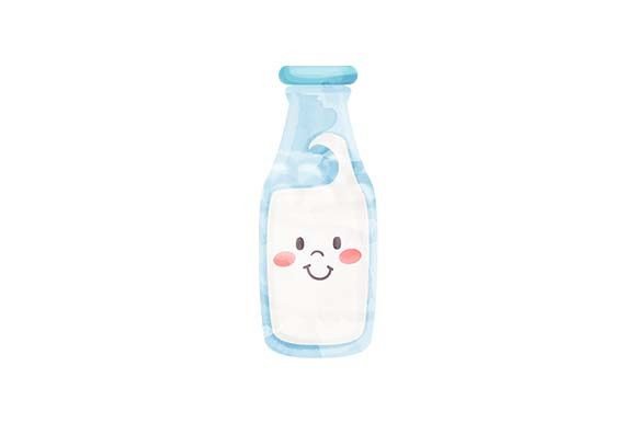 Cute Watercolor Milk Bottle: A Crafter's Food Amp Asset