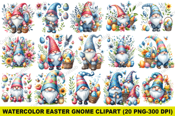 Easter Gnome Graphics as Illustrations for Client Projects