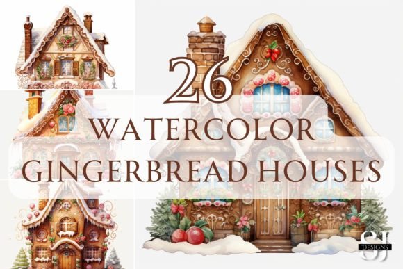 Evaluating Watercolor Gingerbread Houses for Embroidery Projects