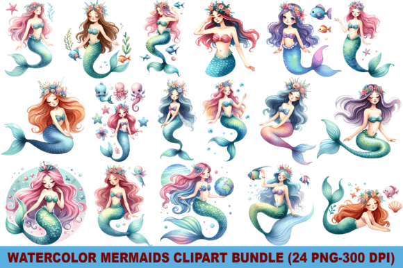 Evaluating Watercolor Mermaids Clipart for Real Branding