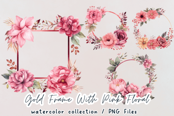 Reviewing the Pink Flower Watercolor Frame for Brand Graphics