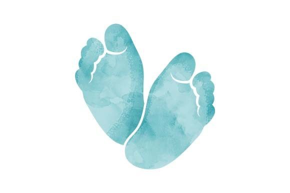Reviewing Watercolor Blue Baby Feet for Crafts Branding