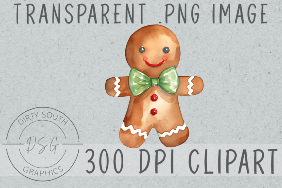 Using This Watercolor Gingerbread Man Graphic for Crafting